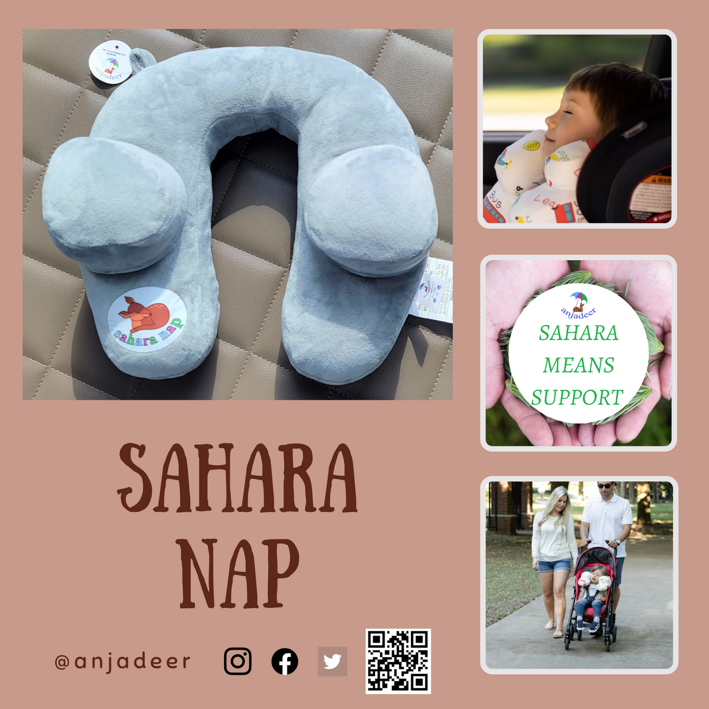 Sahara Nap Travel Neck Pillow for children